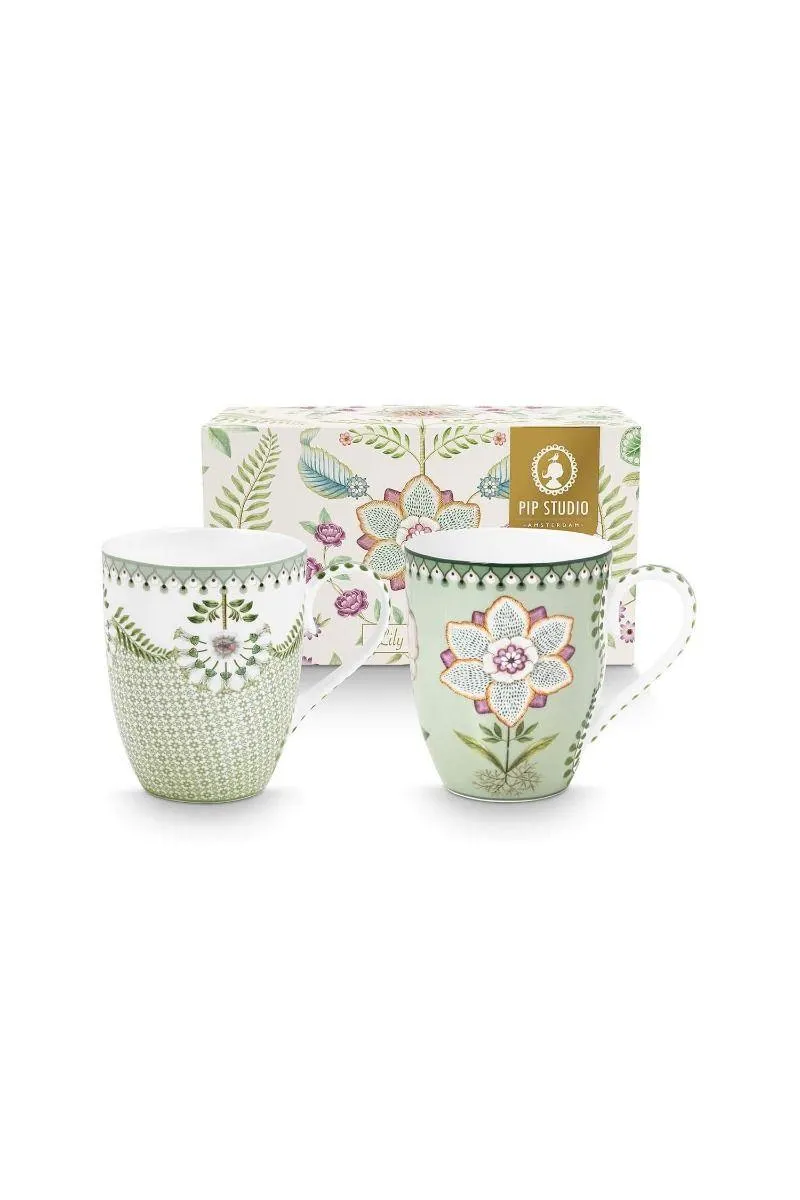Set/2 Mokken Groot Lily&Lotus Licht Groen