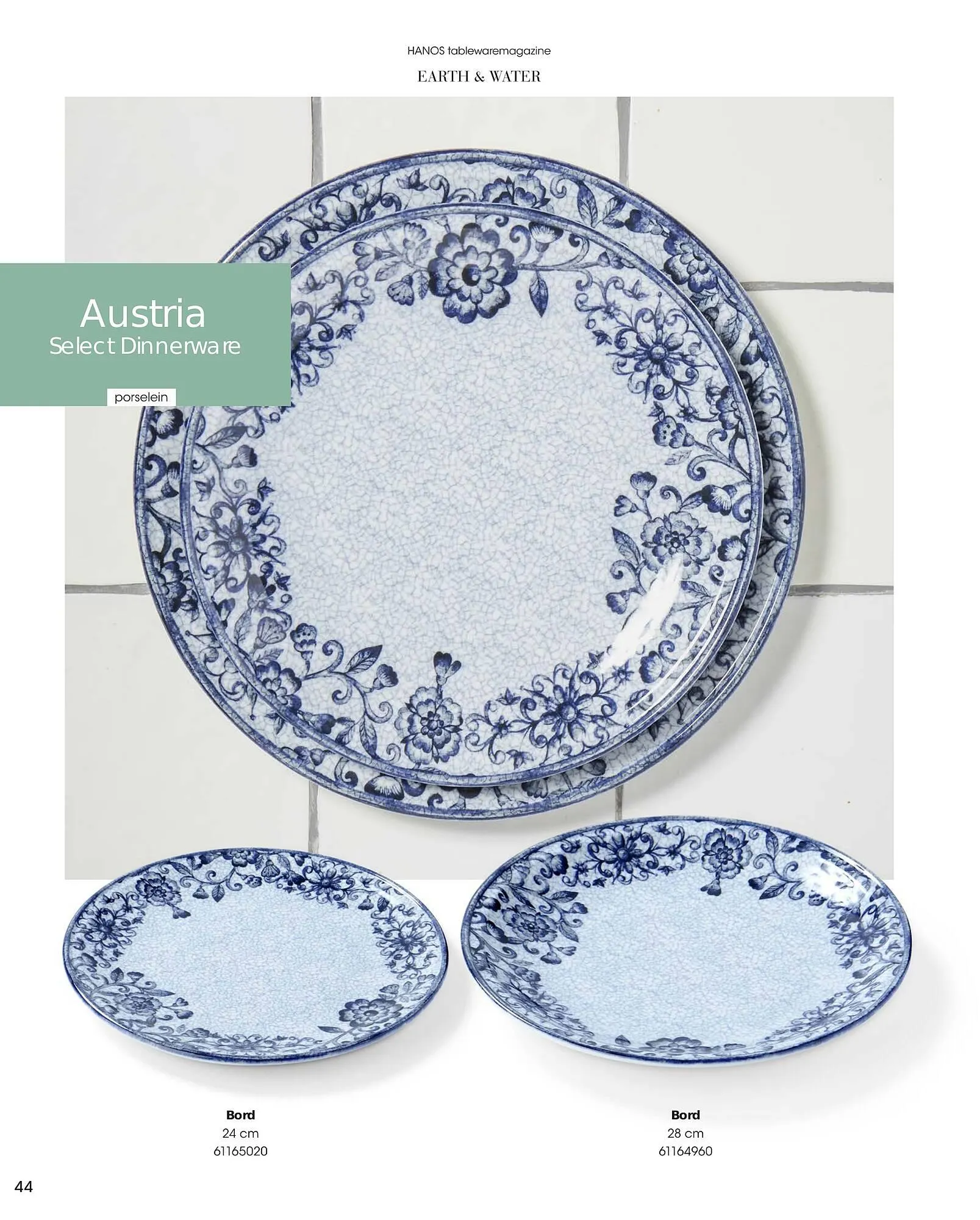 HANOS Tableware Magazine 2023-2024 van 1 januari tot 30 april 2024 - Folder pagina 44