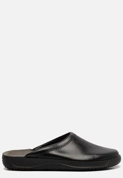 Rohde Pantoffels zwart Leer 370410