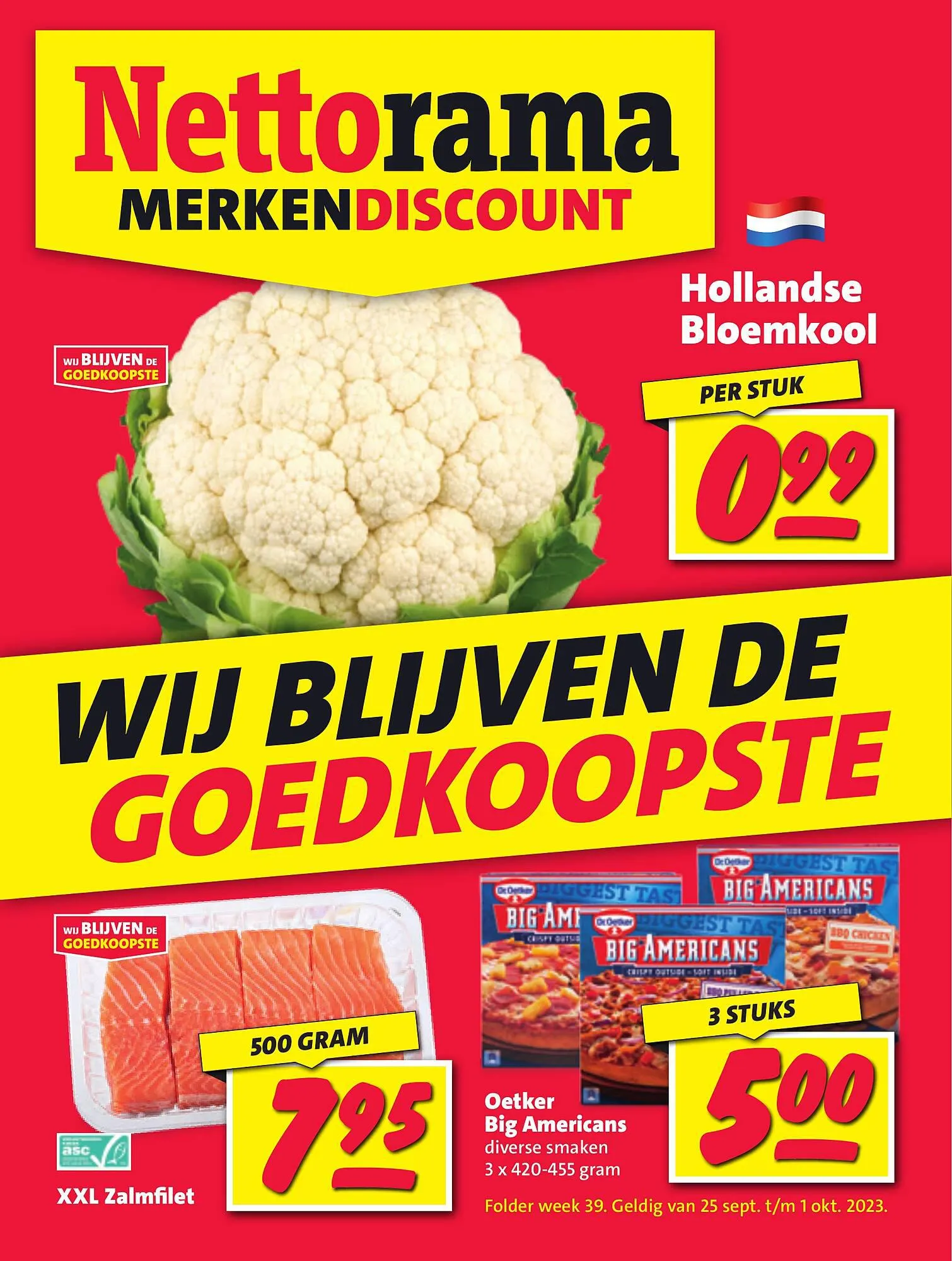 Nettorama folder van 25 september tot 1 oktober 2023 - Folder pagina 1