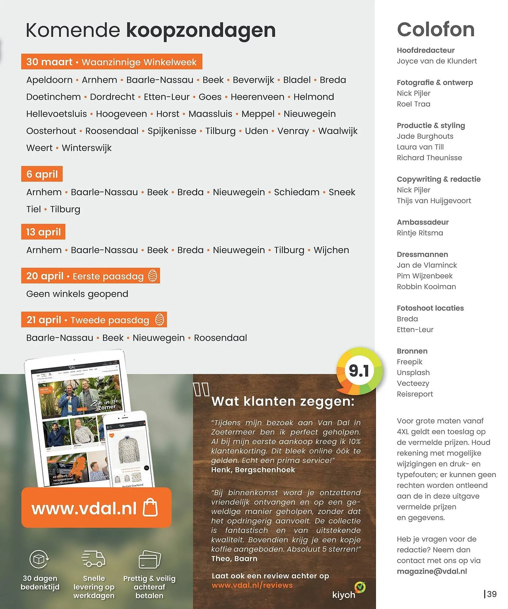 Van Dal Mannenmode folder van 16 maart tot 1 juni 2025 - Folder pagina 39
