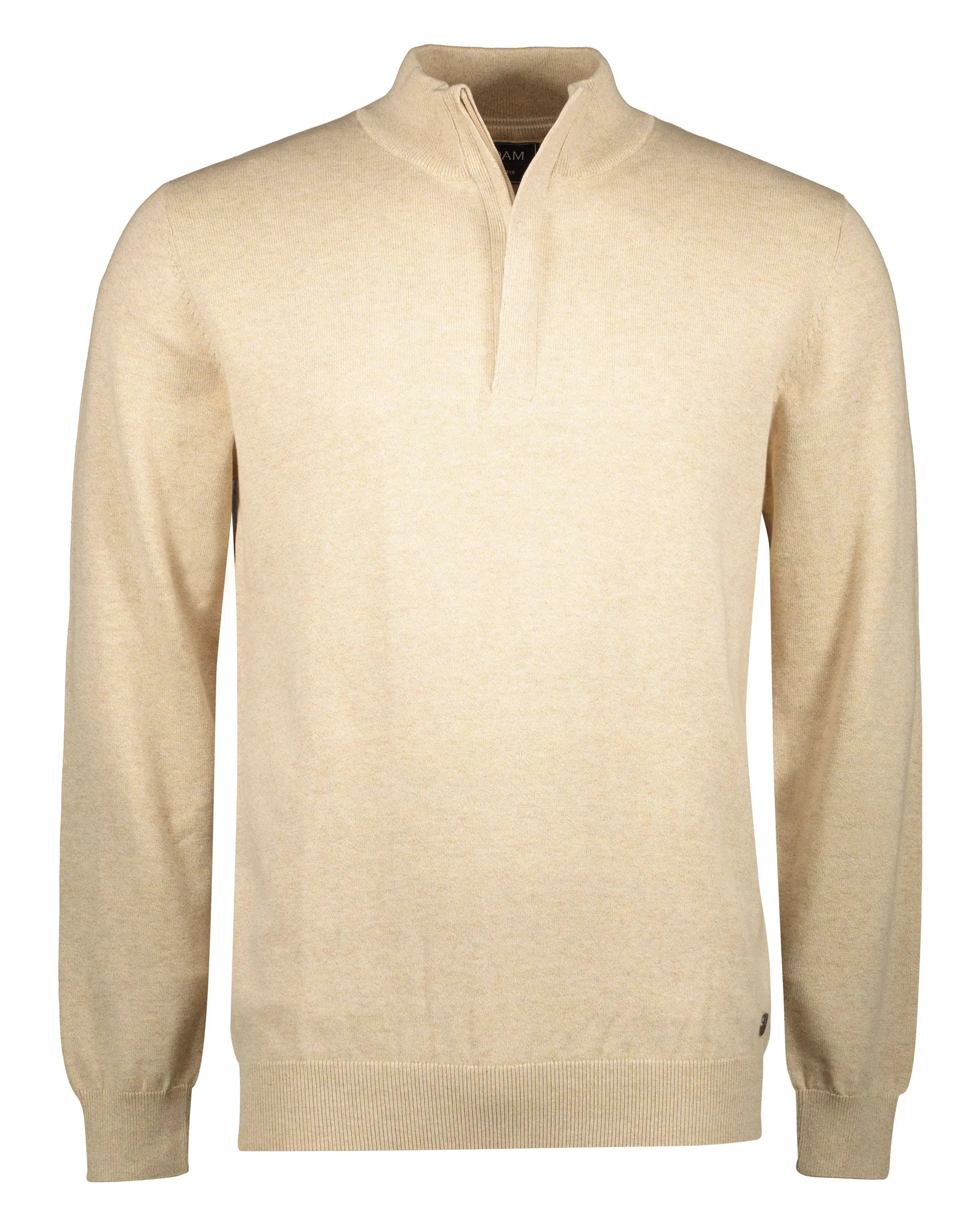 Effen Trui met Rits Beige