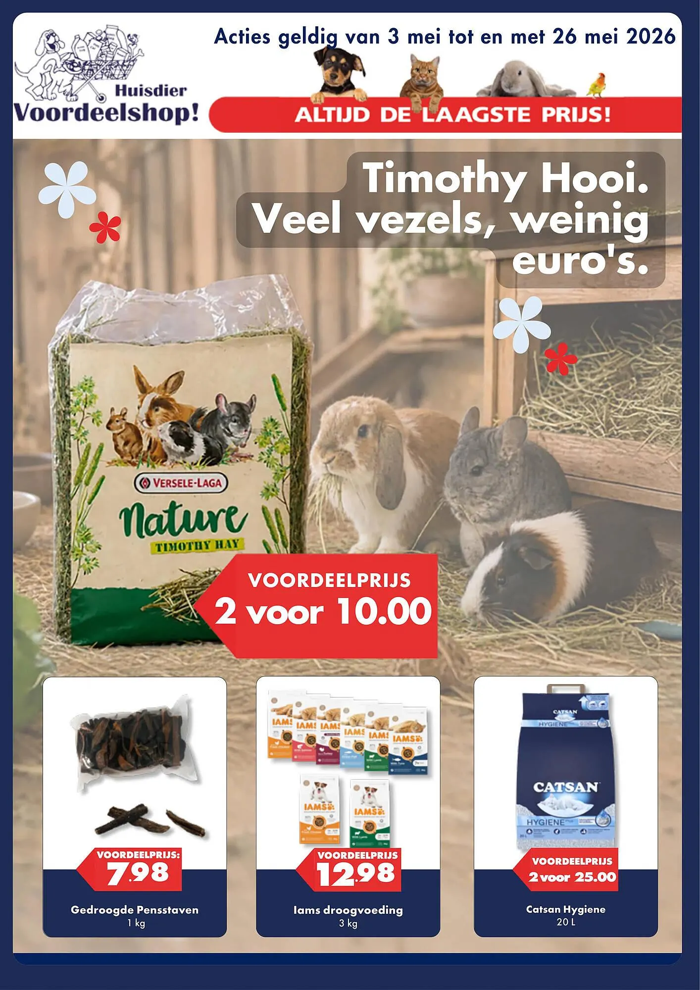 Huisdier Voordeelshop folder van 3 mei tot 26 mei 2026 - Folder pagina 1
