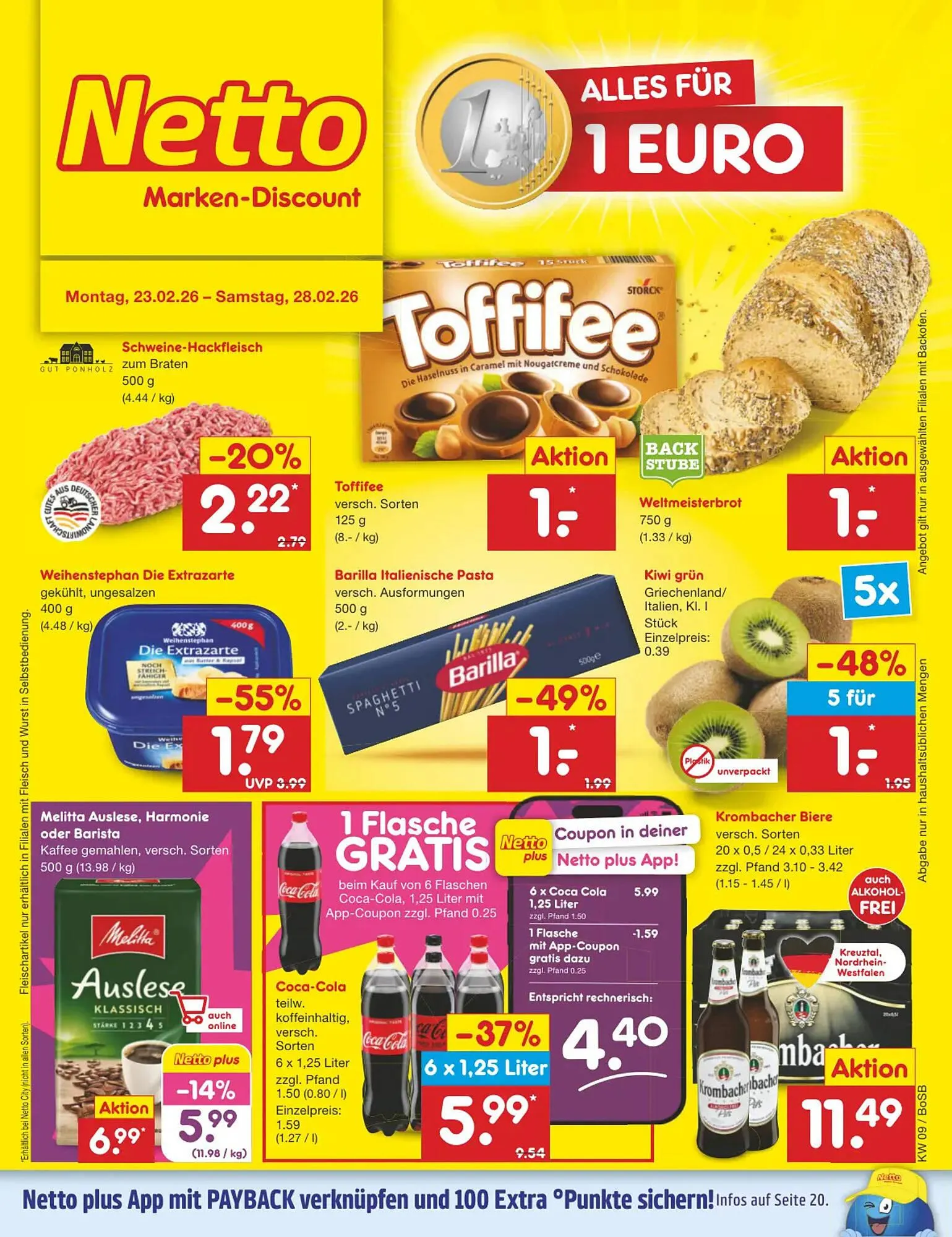 Netto Marken-Discount DE folder van 23 februari tot 28 februari 2026 - Folder pagina 1