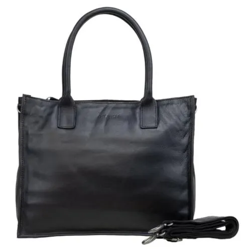 DSTRCT Laptoptas / Werktas / Schoudertas Dames 15 Inch Leer Preston Park Zwart