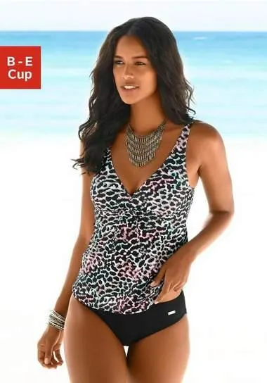 Venice Beach Beugeltankini met gedessineerde print