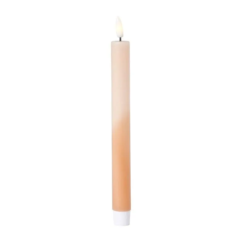 LED dinerkaars duo - bruin/beige - ø2.2x24.5 cm