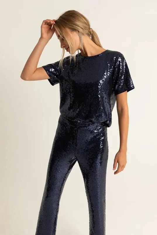 T-shirt met pailletten