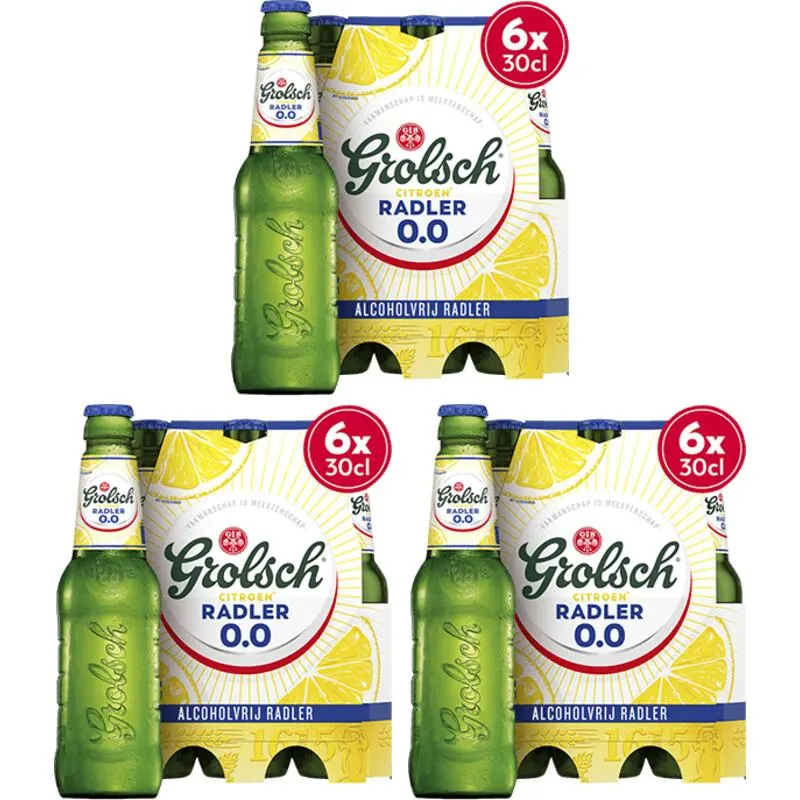 Grolsch Radler 0.0 bier 3-pack