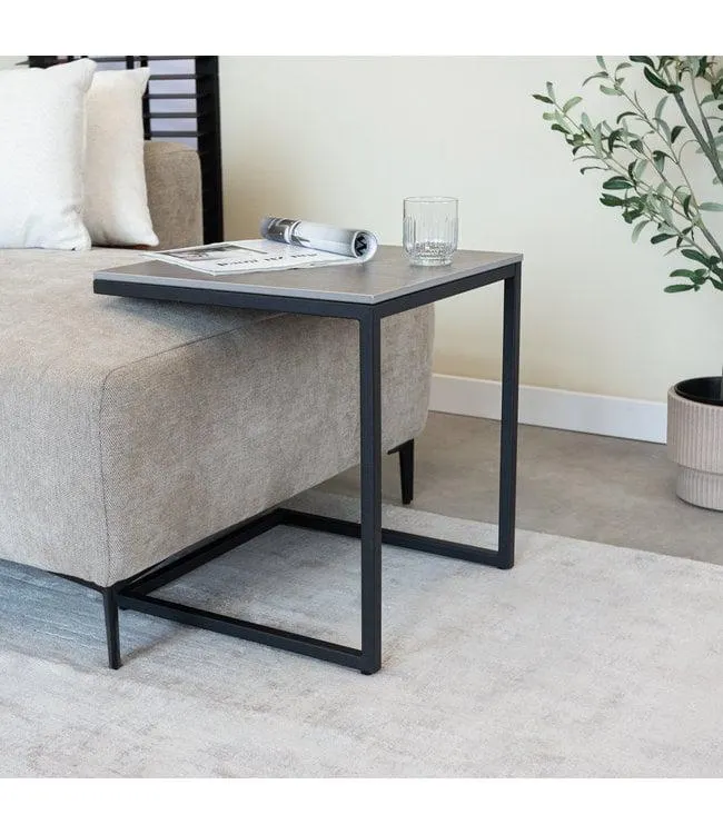 Laptoptafel Fien marmer grijs vierkant 45x45 cm