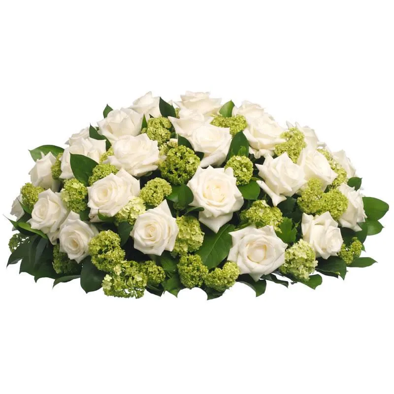 Rouwstuk biedermeier wit