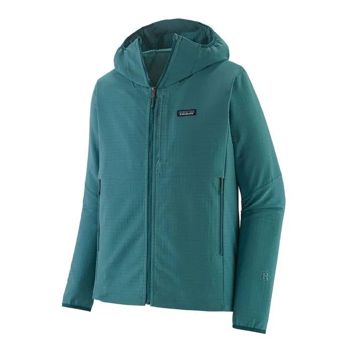 R1 TechFace Hoody fleece vest heren wetland blue
