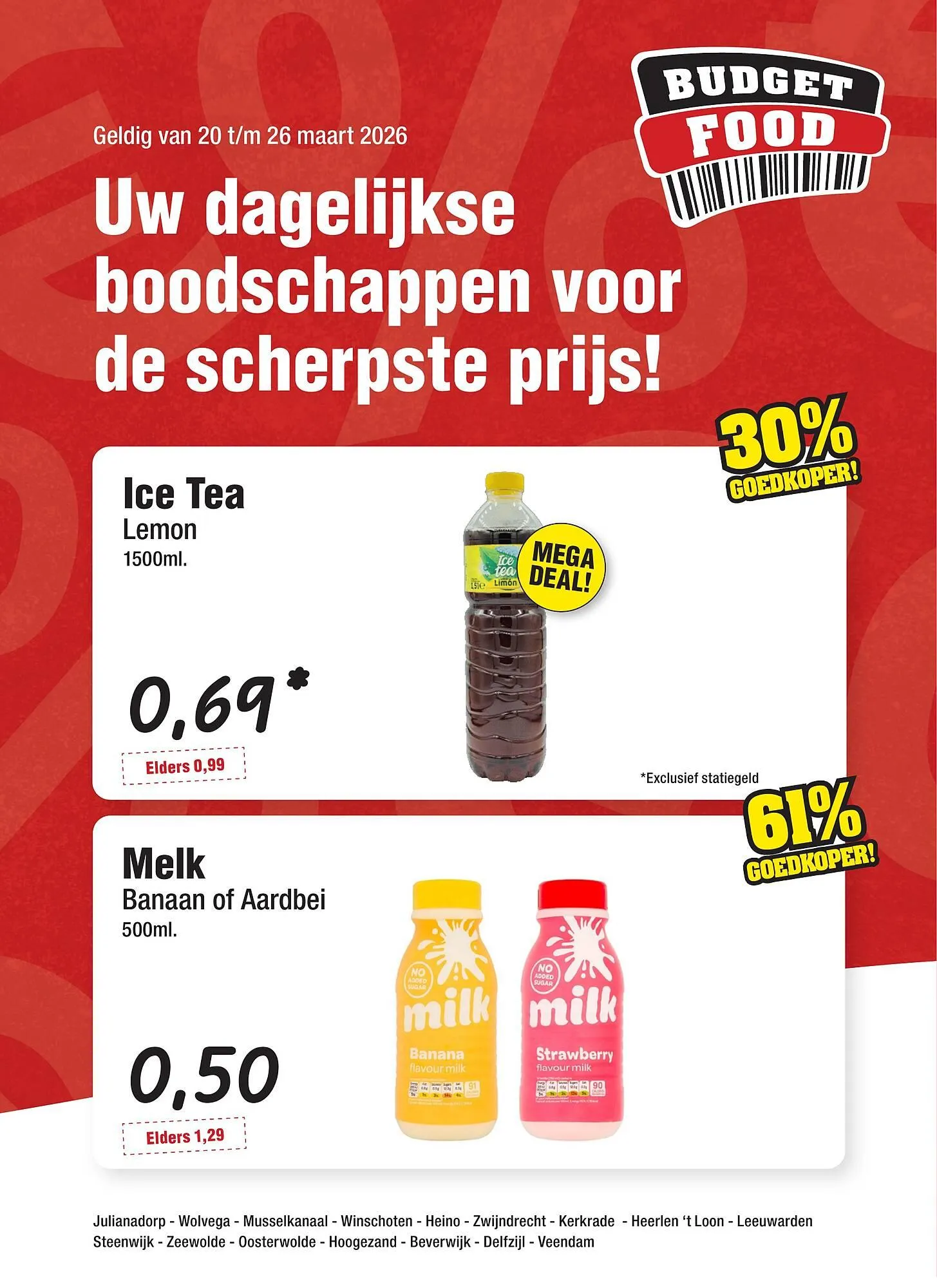 Budget Food folder van 20 maart tot 26 maart 2026 - Folder pagina 1