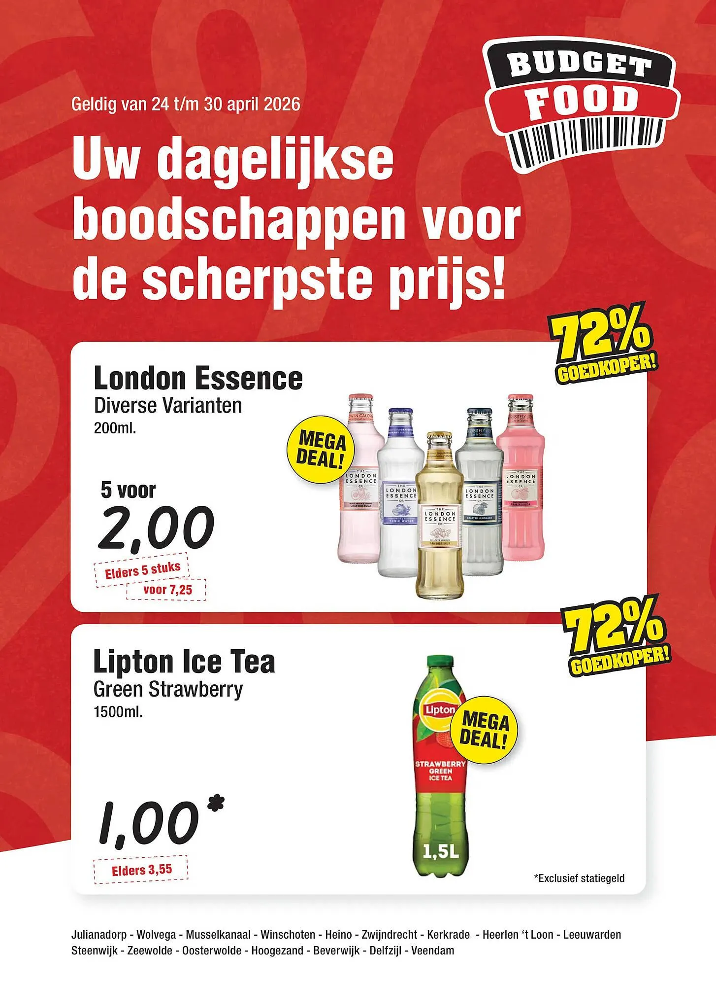 Budget Food folder van 24 april tot 30 april 2026 - Folder pagina 1
