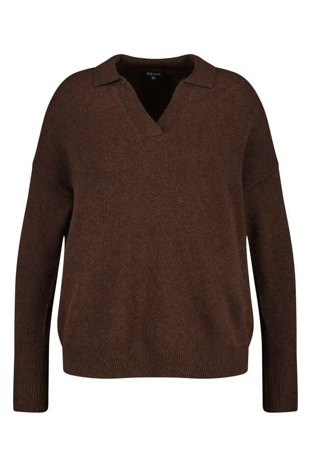 Fijngebreide trui met polokraag