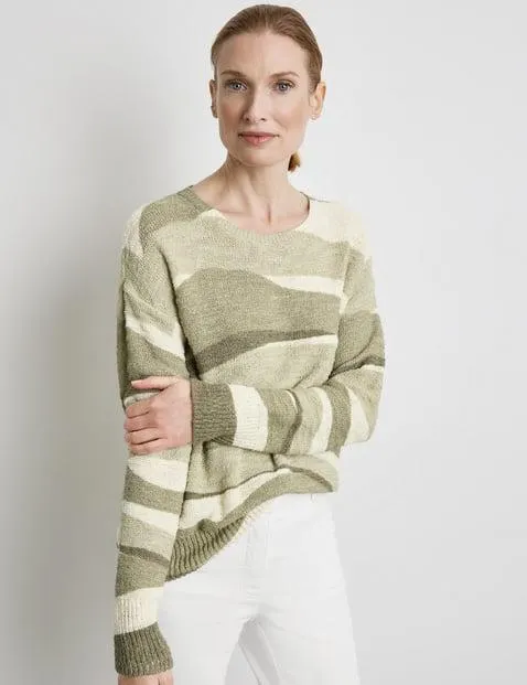 Gebreide trui met oversized schouders