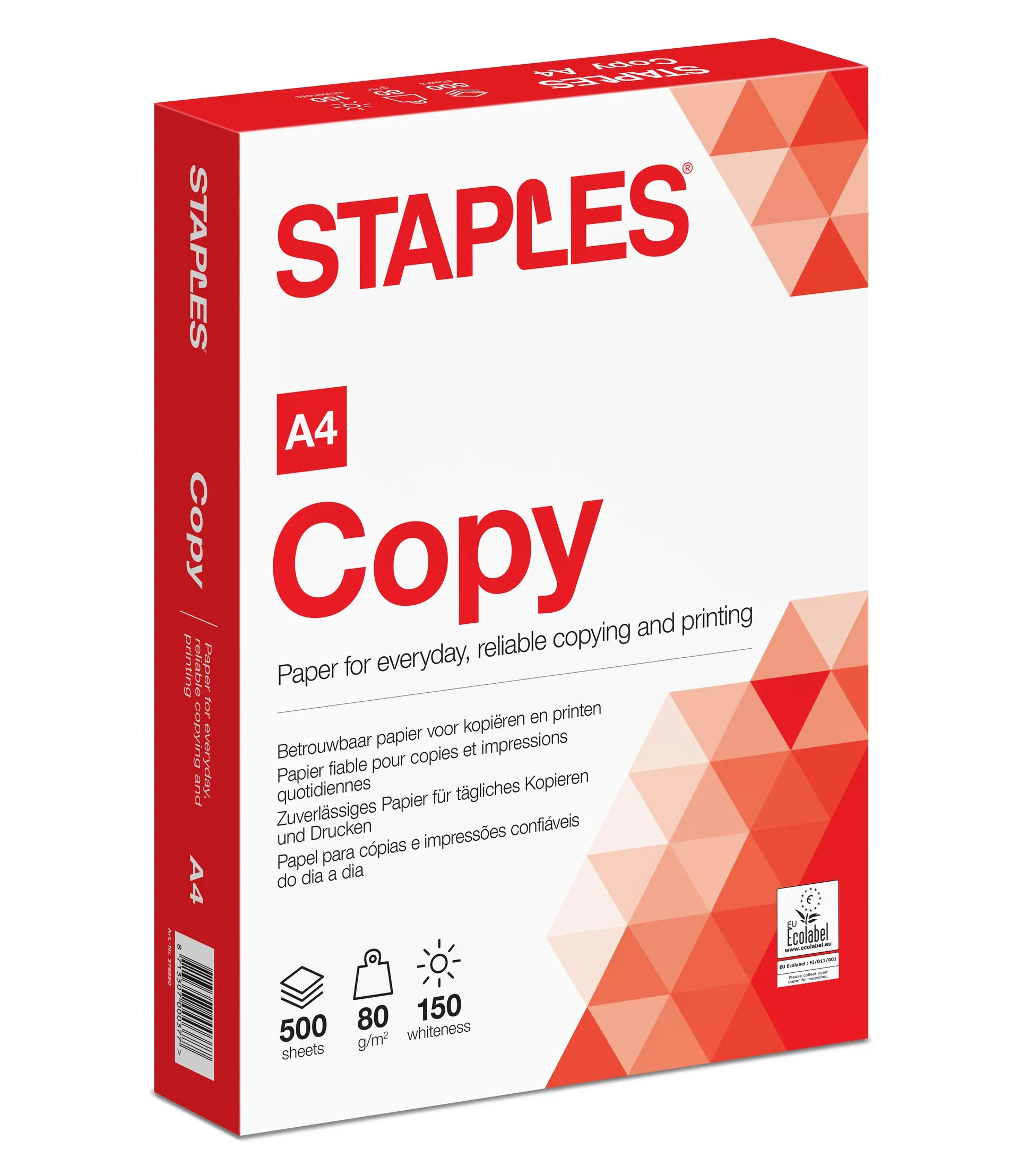 Staples Copy Papier A4 80 g/m² Wit