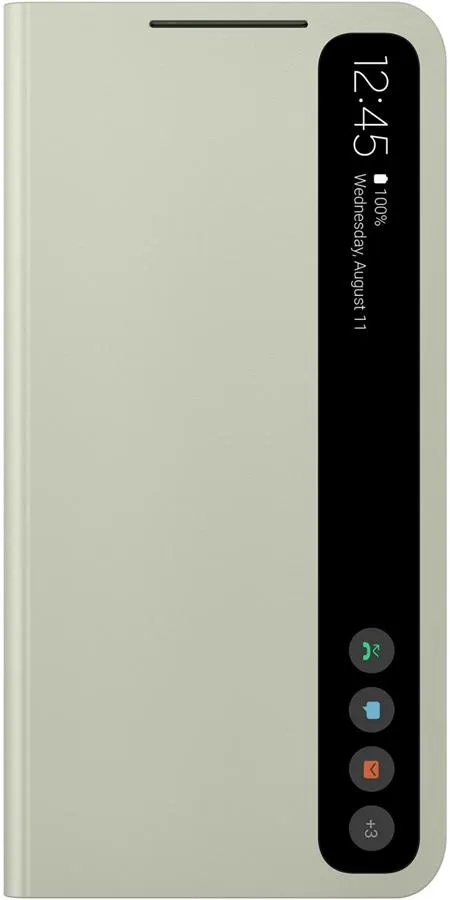 Samsung Galaxy S21 FE Clear View Book Case Groen