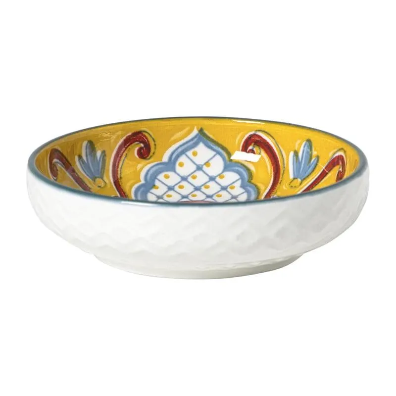 Schaaltje Carlos klein - geel/blauw - ø8.7x2.4 cm