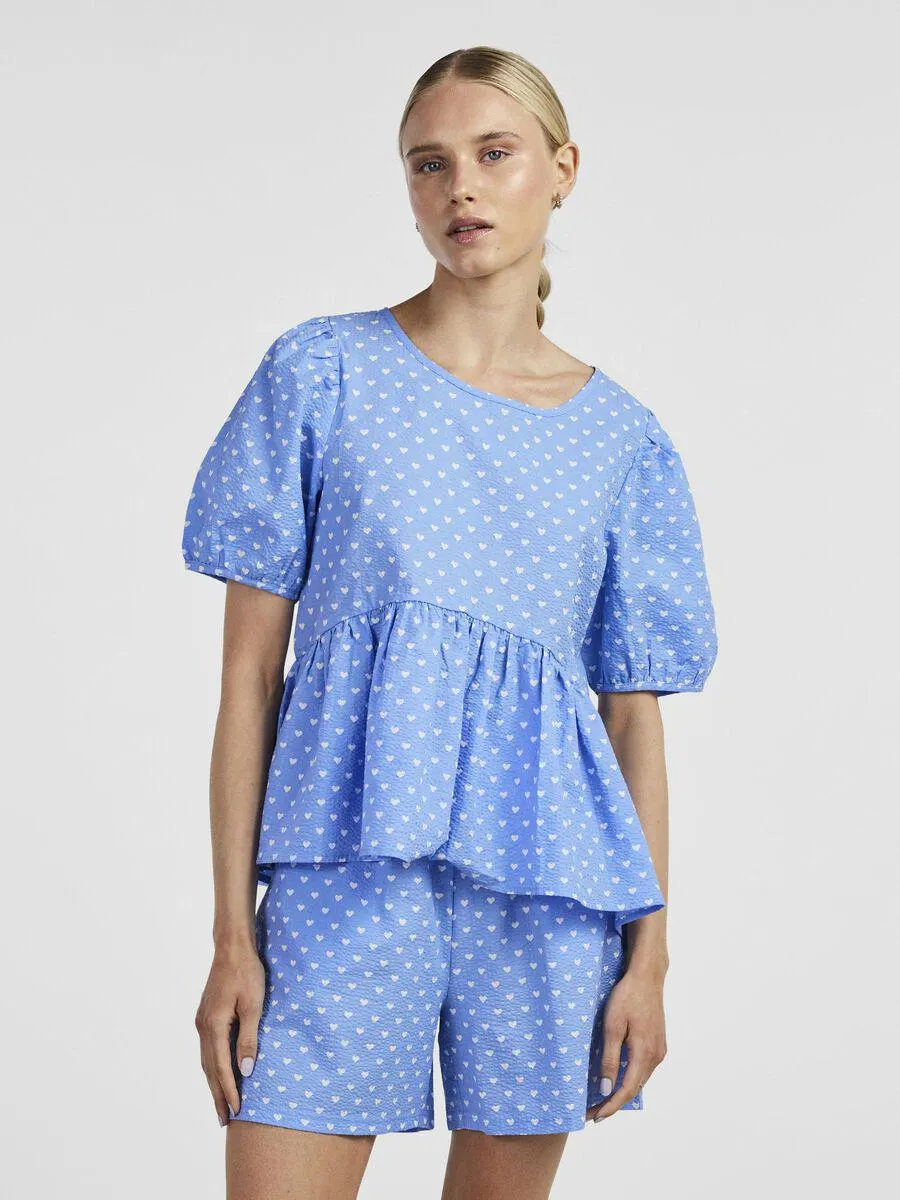 PCHEART TOP MET KORTE MOUWEN