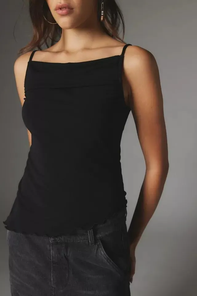 Silence + Noise Kenna Asymmetrical Cowl Neck Cami
