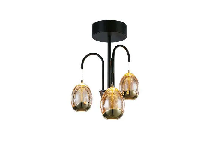 Highlight Plafondlamp Golden Egg Zwart/Goud