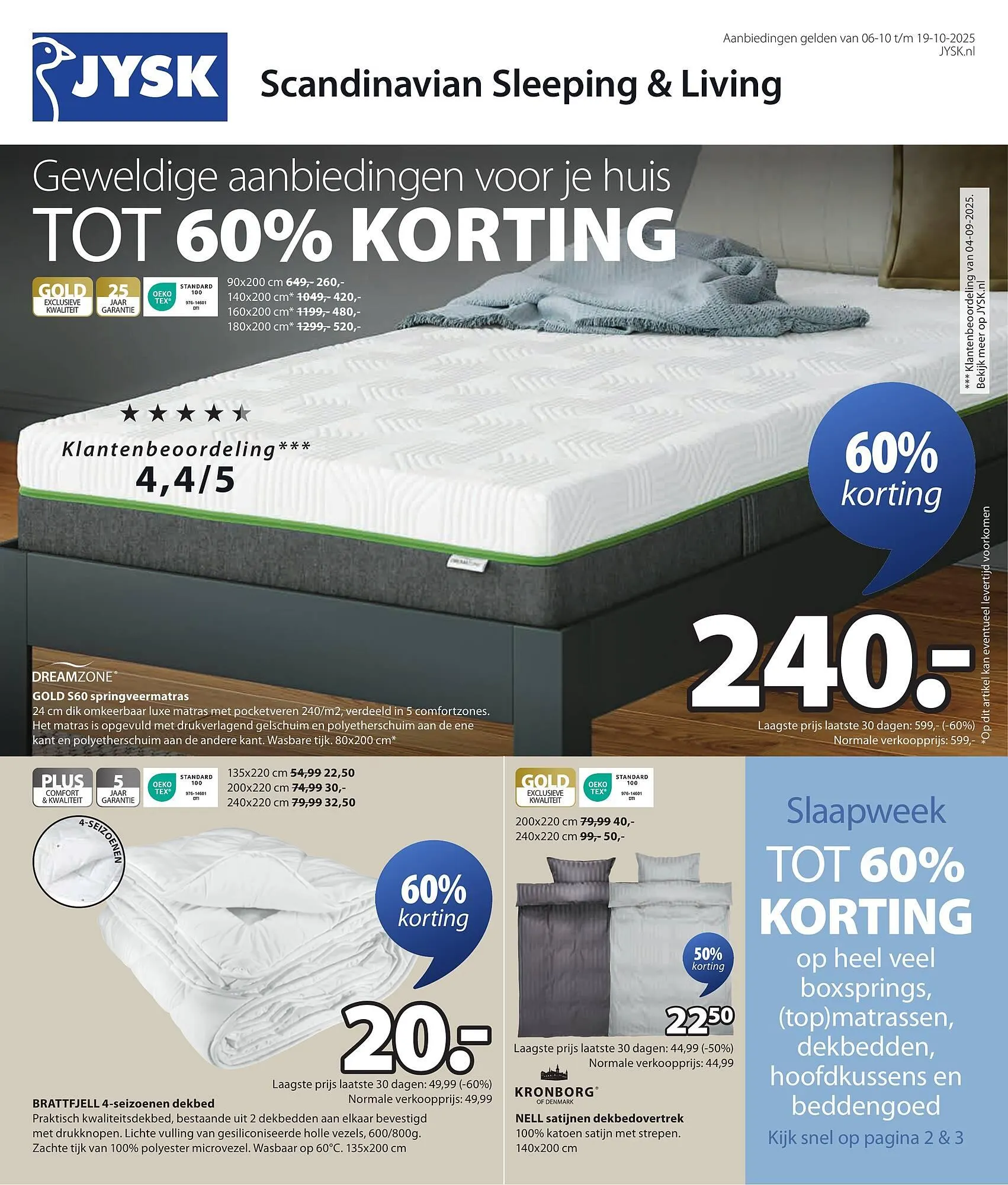 Jysk folder van 6 oktober tot 19 oktober 2025 - Folder pagina 1