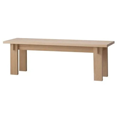 Naan Furniture Bankje grote Begur - Massief natuurlijk hout gelakt - 150 cm