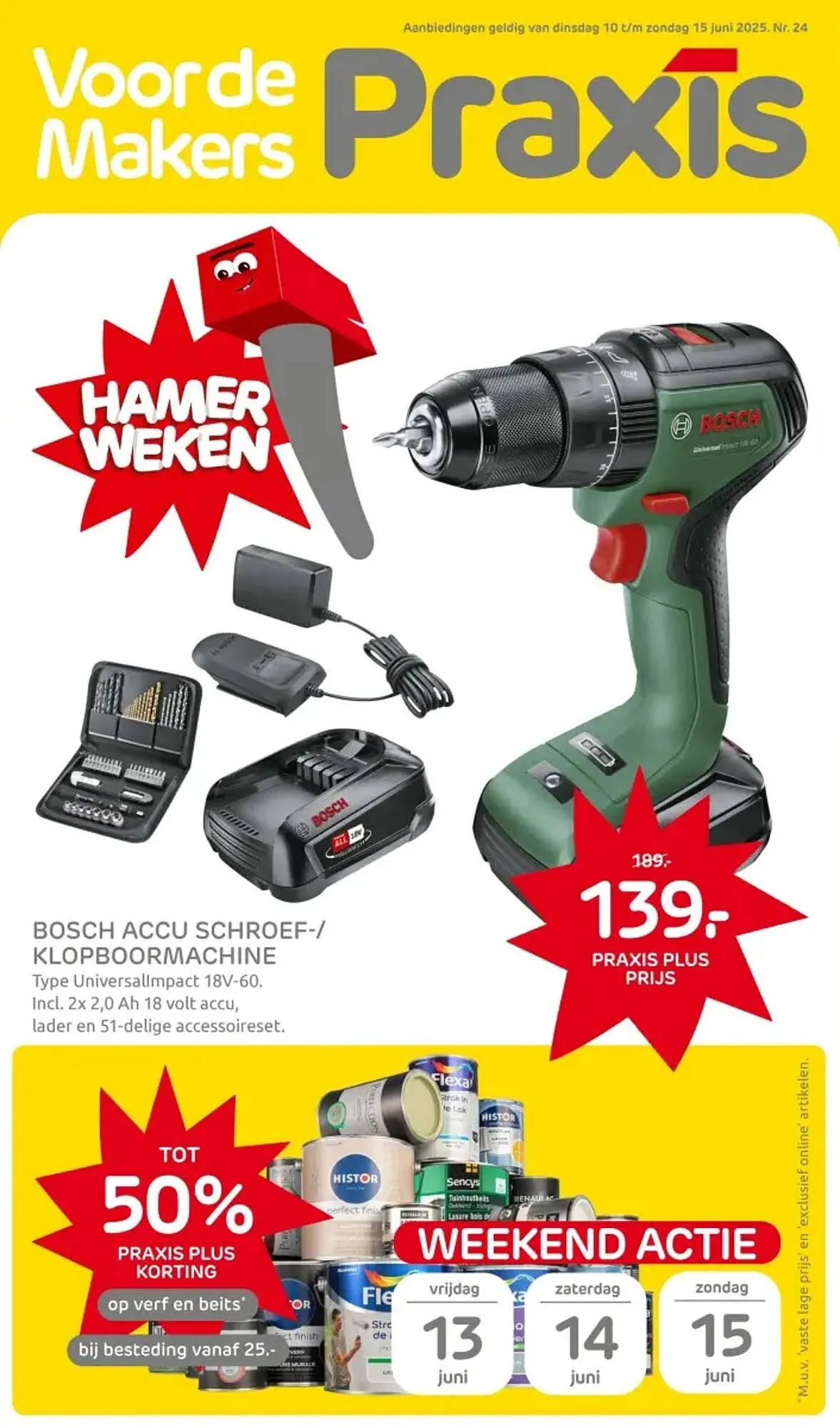 Praxis folder van 10 juni tot 15 juni 2025 - Folder pagina 1