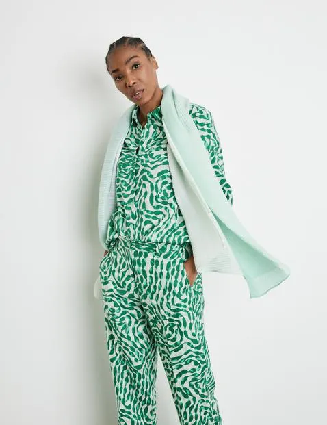 Sjaal met kleurverloop en geribde structuur