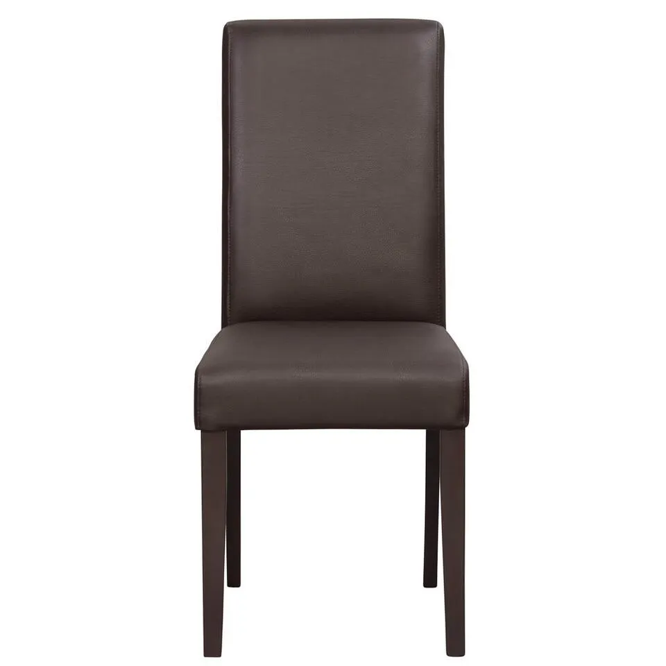 Eetkamerstoel Serge - lederlook - bruin