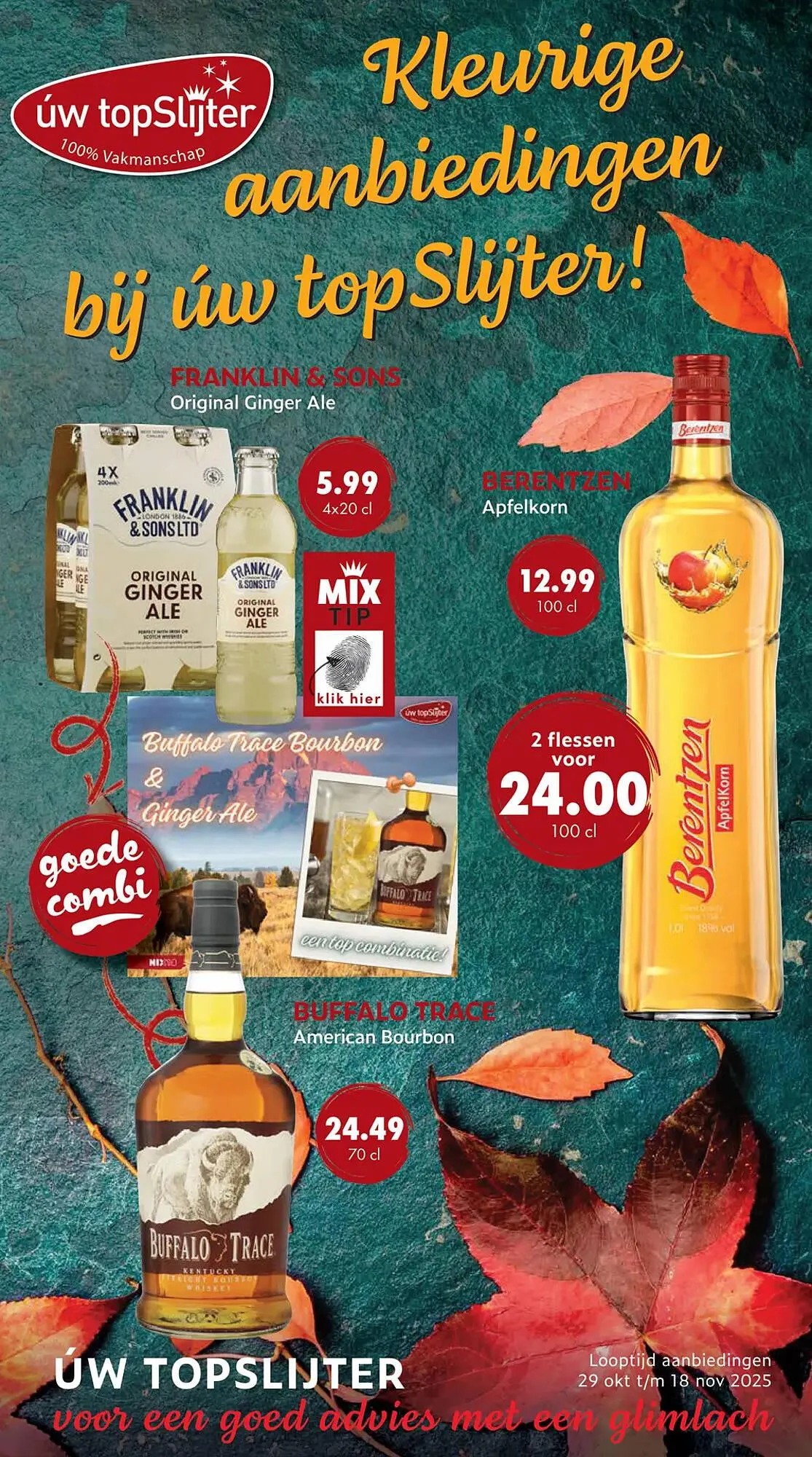 Uw topSlijter folder van 29 oktober tot 18 november 2025 - Folder pagina 1