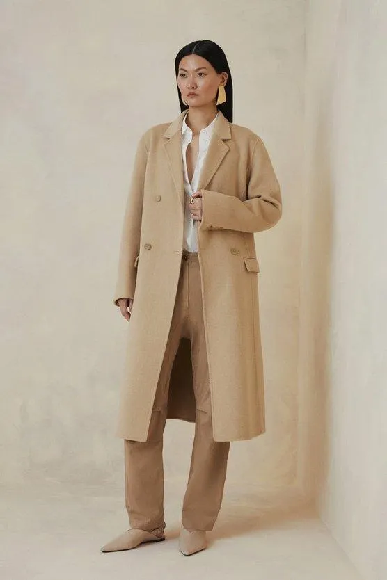 The Founder Double Faced Wool Double Breasted Coat