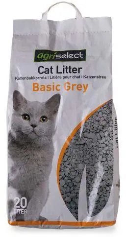 Agri Select Basic Grey- kattenbakvulling - Grof - 20 L