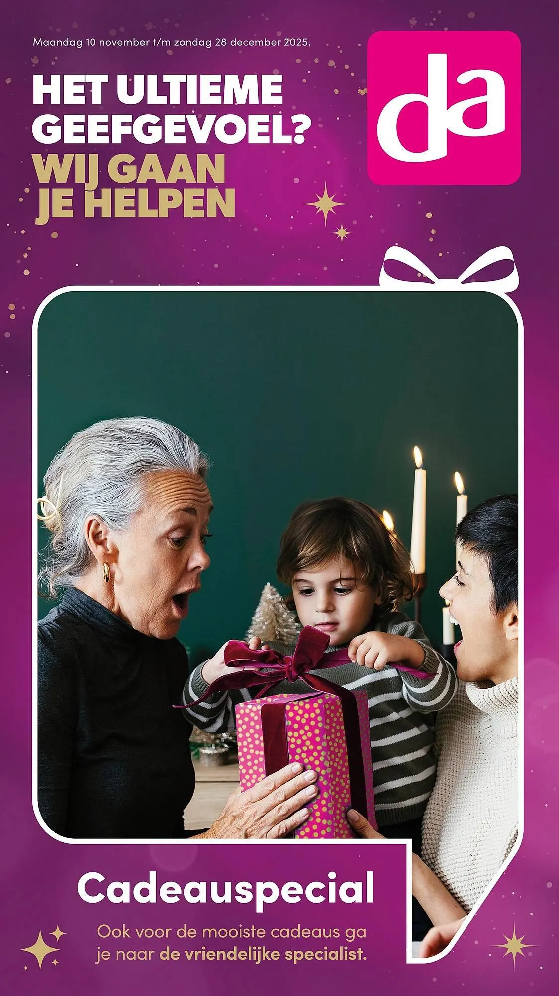 DA folder van 5 november tot 28 december 2025 - Folder pagina 1