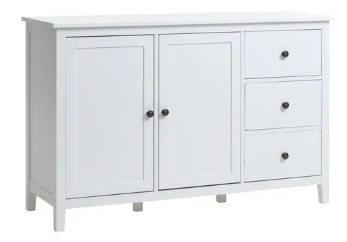 Dressoir NORDBY 2 deuren 3 lades wit