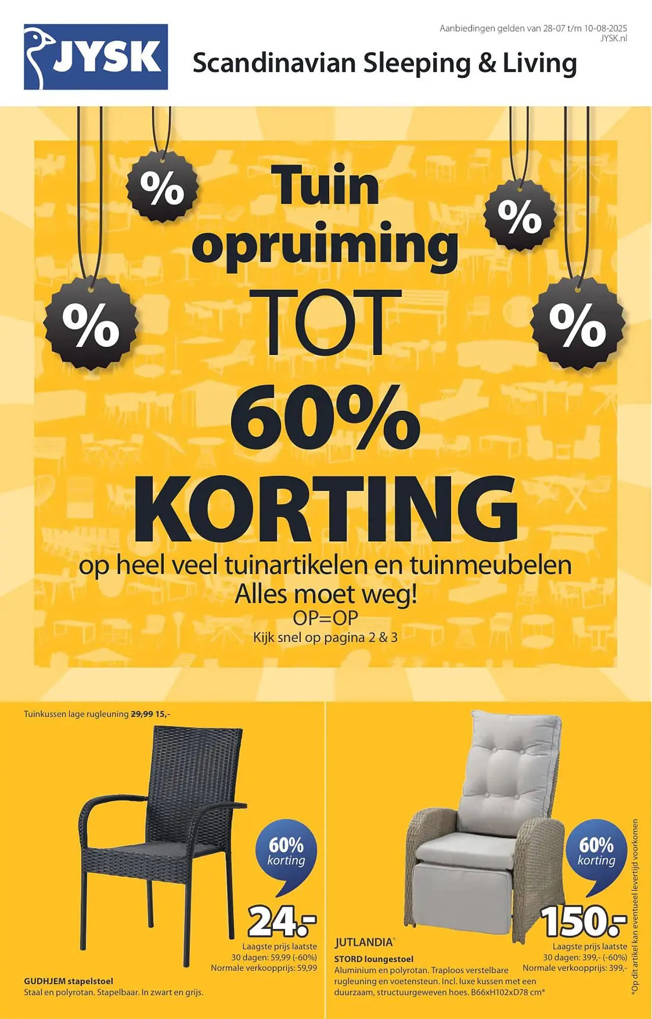 Jysk folder van 28 juli tot 10 augustus 2025 - Folder pagina 1