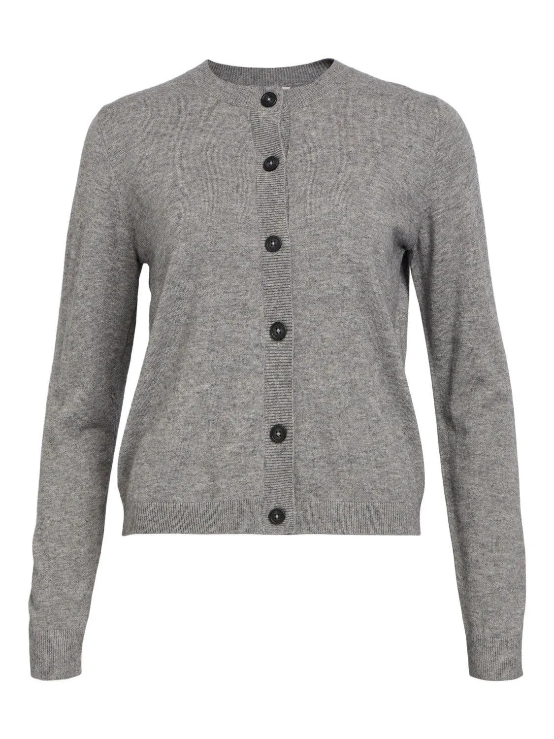 OBJTHESS Cardigan - Medium Grey Melange