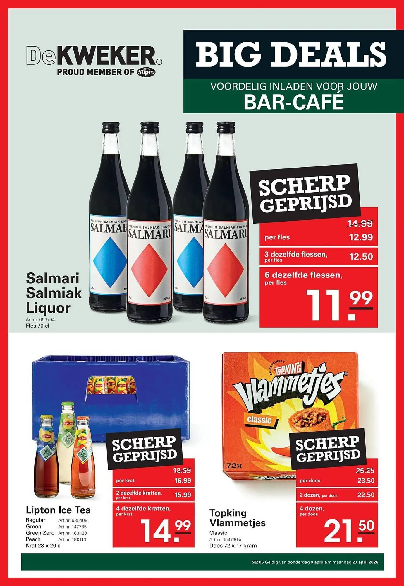 De Kweker folder van 9 april tot 27 april 2026 - Folder pagina 1