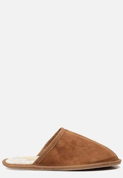 Apollo Pantoffels cognac Textiel