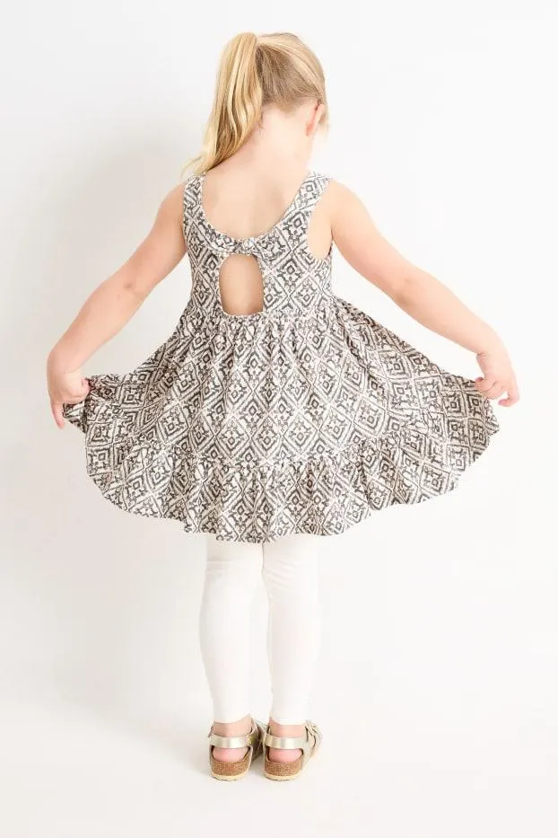 Sun - set - dress, leggings and bag - 3 piece