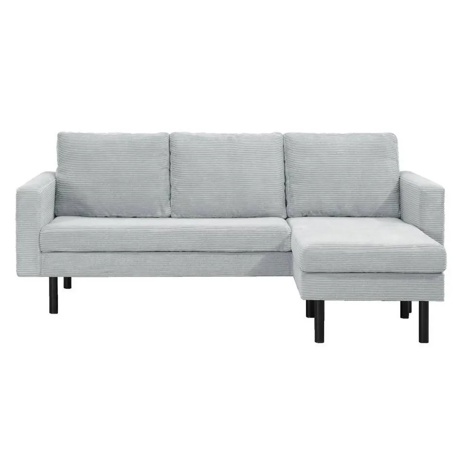 Hoekbank Colette - ribstof - blauw