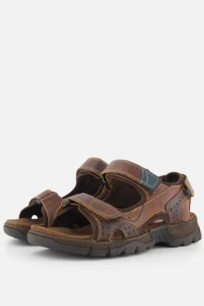 Output Sandalen bruin Leer