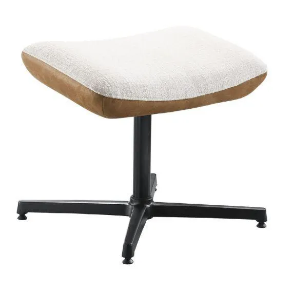 Hocker Erola beige bruin microleder