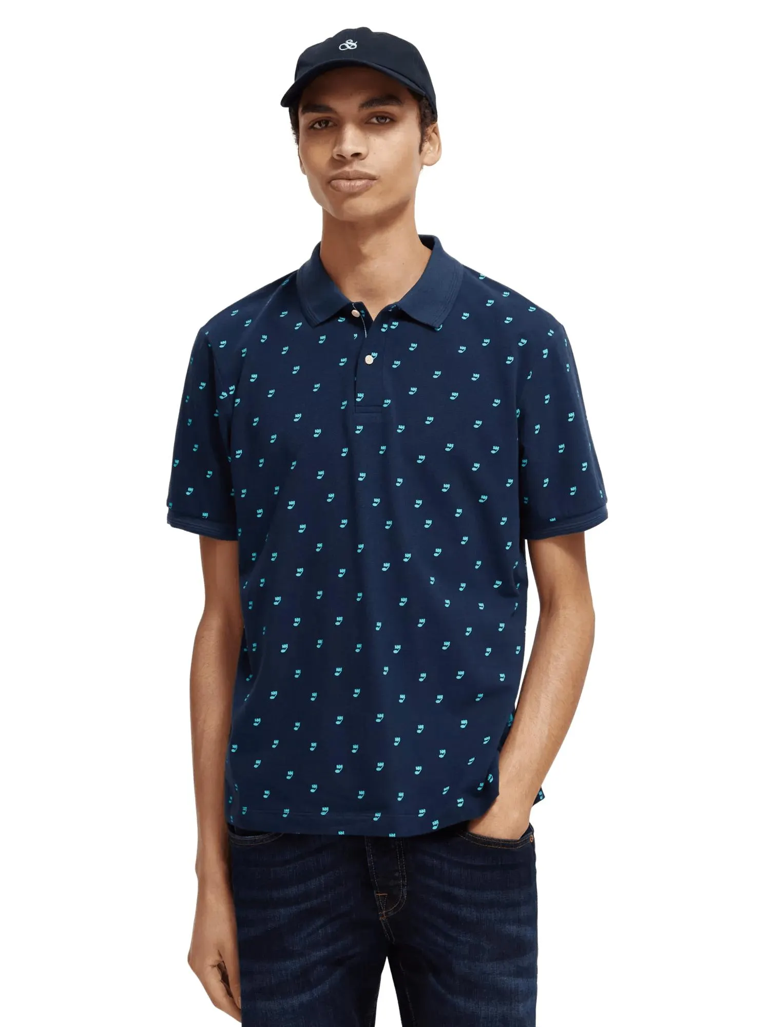 Regular fit printed polo