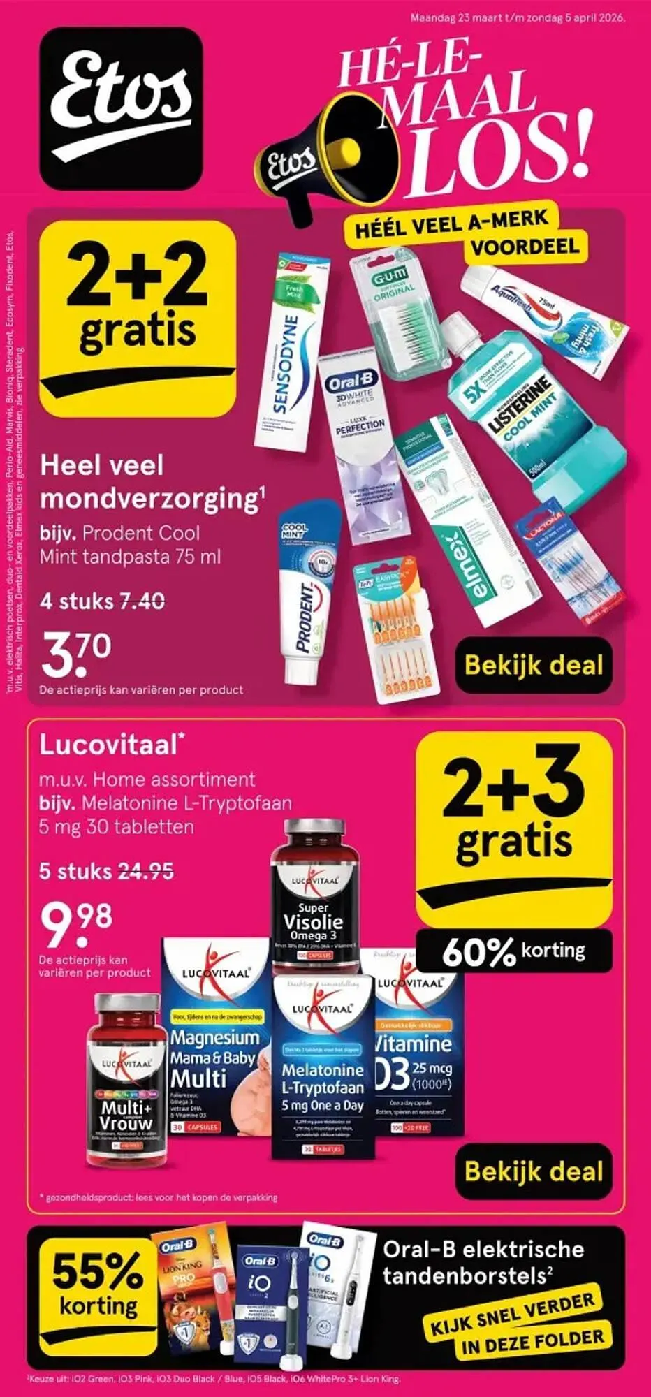 Etos folder van 23 maart tot 29 maart 2026 - Folder pagina 1