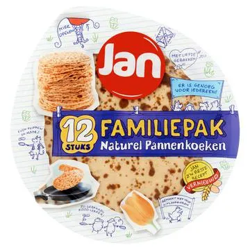 Jan Familiepak Pannenkoeken Naturel 12 Stuks 810g