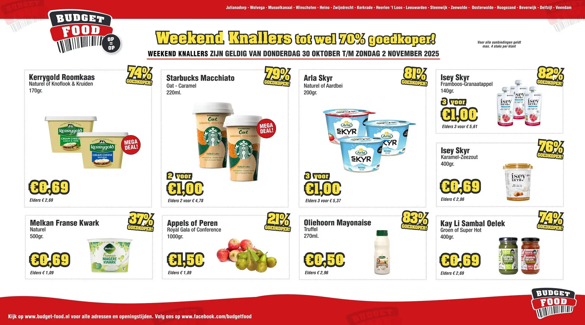 Budget Food folder van 30 oktober tot 2 november 2025 - Folder pagina 1