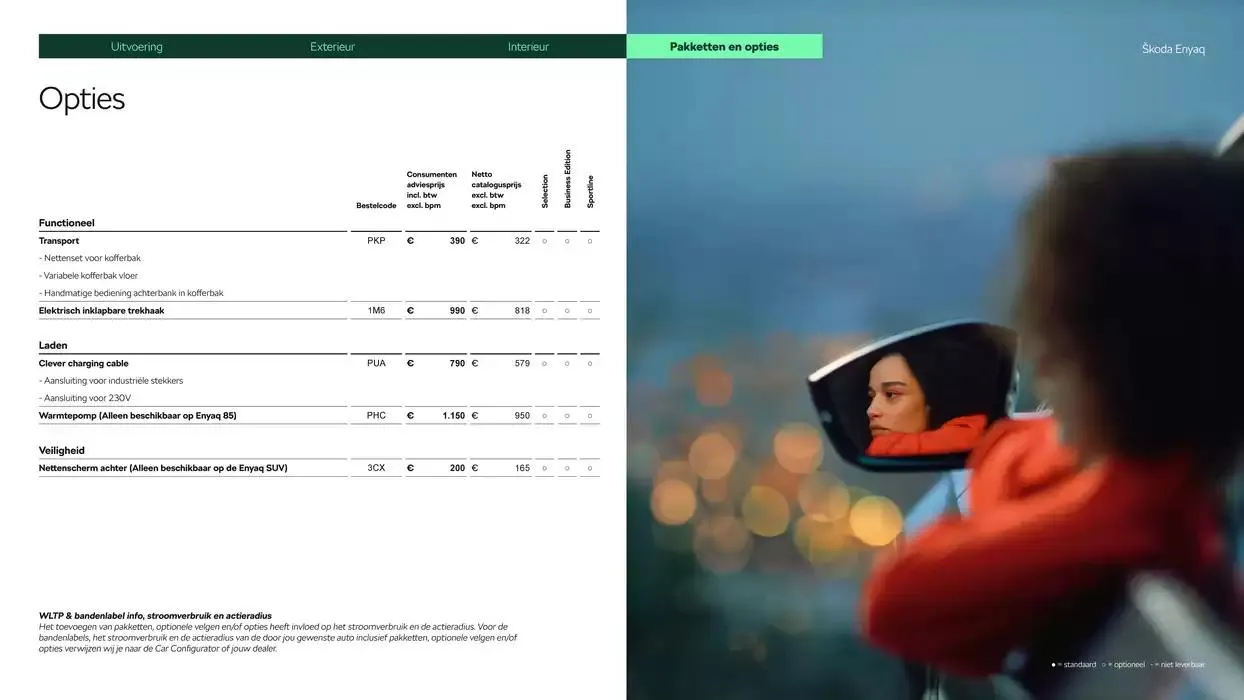 Škoda Enyaq prijslijst per 1 oktober 2024 van 19 november tot 19 november 2025 - Folder pagina 14