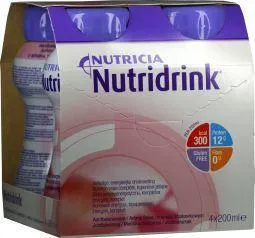 Nutridrink Aardbei 200 gram 4 stuks